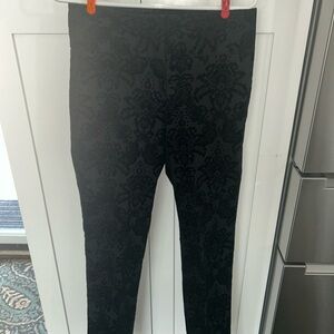 INC International Concepts Black flower pants
